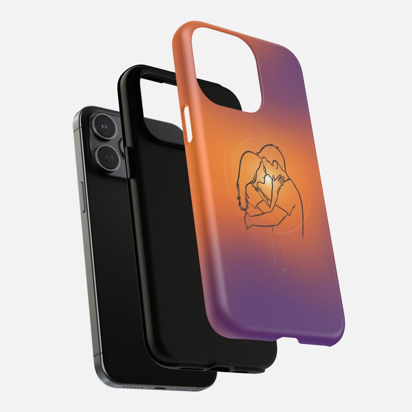 Romantic Sunset Couple iPhone Case — Tough Magnetic | MagSafe Compatible
