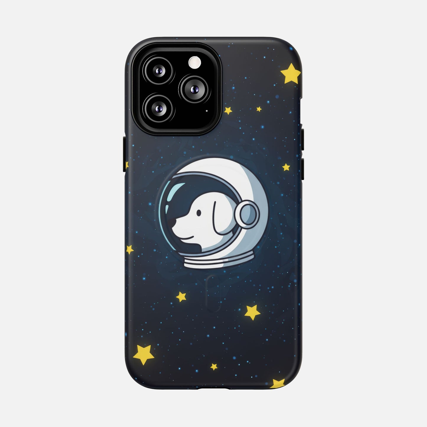 Astronaut Dog Magnetic Phone Case — Cute Space Puppy iPhone Cover with Stars iPhone 13 Pro Max Matte Phone Case