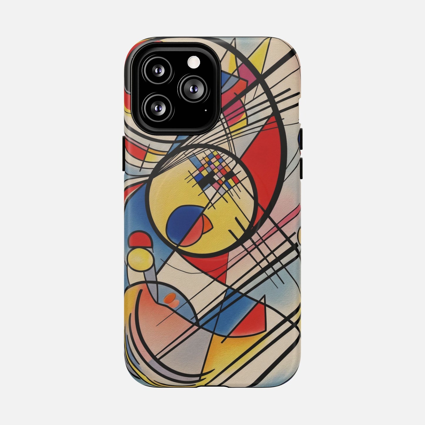 Abstract Geometric Phone Case — Colorful Modern Art Tough Magnetic Case iPhone 13 Pro Max Matte Phone Case