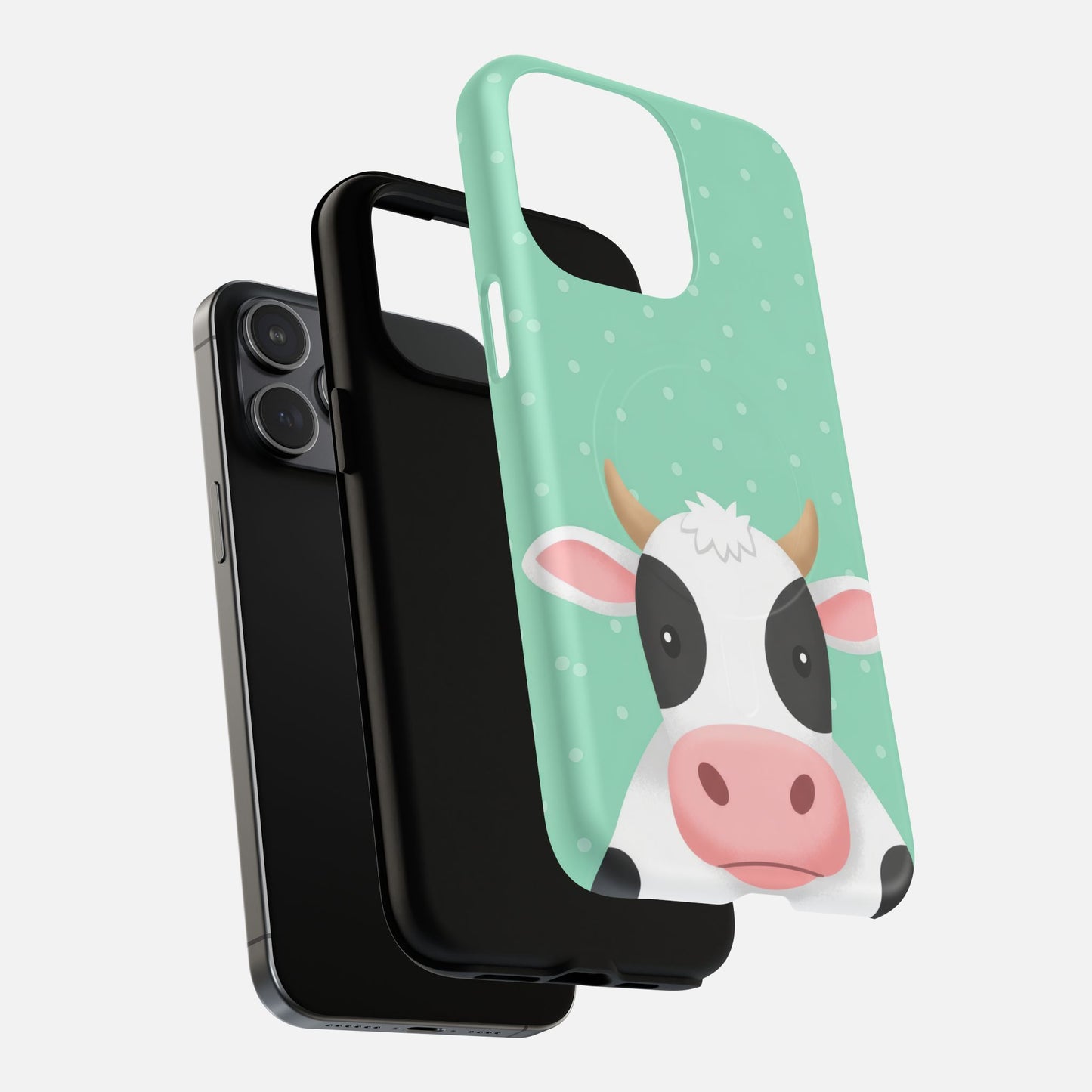 Cow Cartoon iPhone Case — Tough Magnetic | MagSafe Compatible