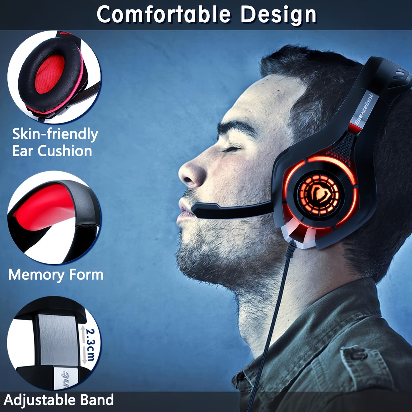 Gaming Headset with Noise-Canceling Mic - Deep Bass Stereo Sound for PS4/PS5/Xbox/Switch/PC - Zaidni Store