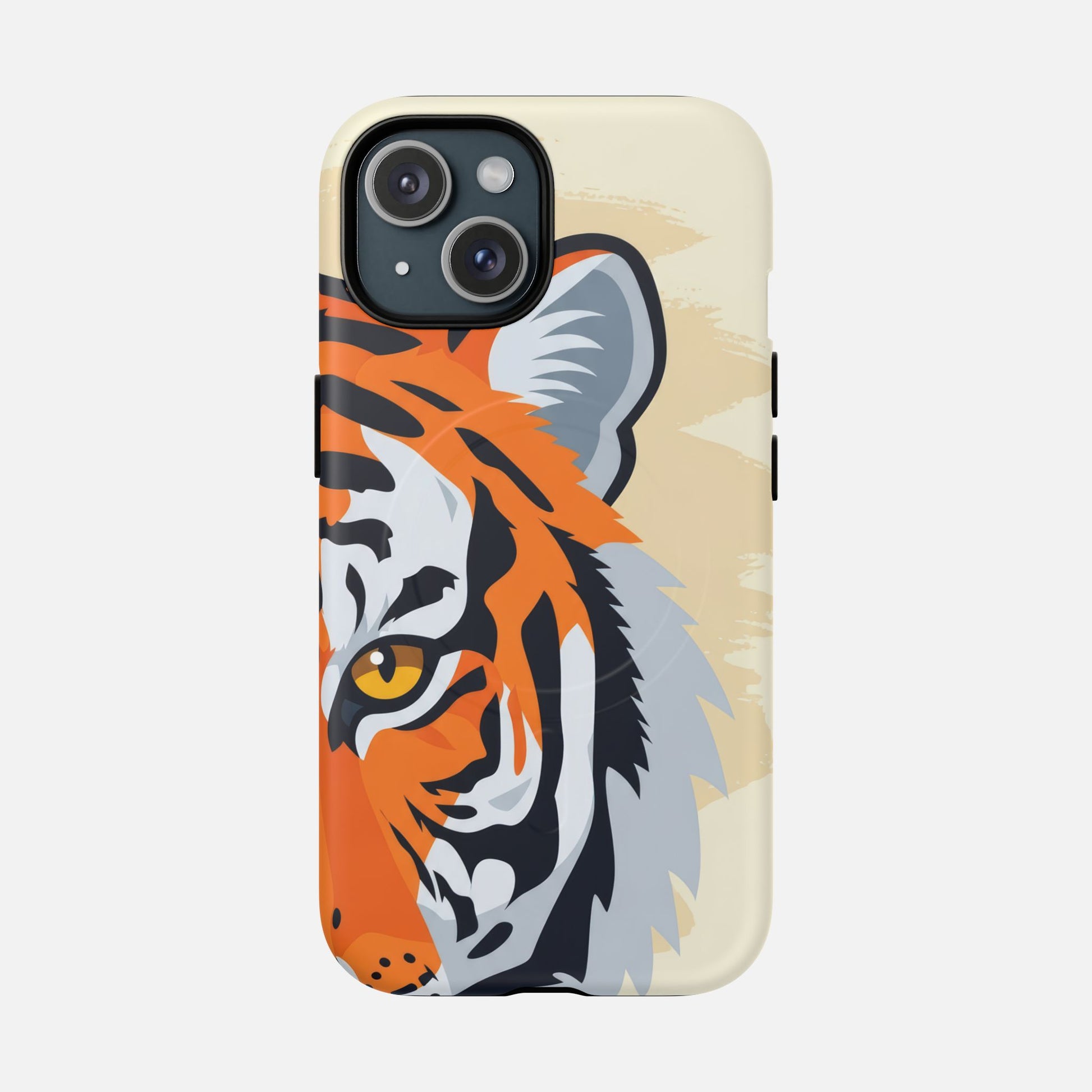 Tiger Face Magnetic Phone Case — Tough Protective Magnetic Cover iPhone 15 Matte Phone Case