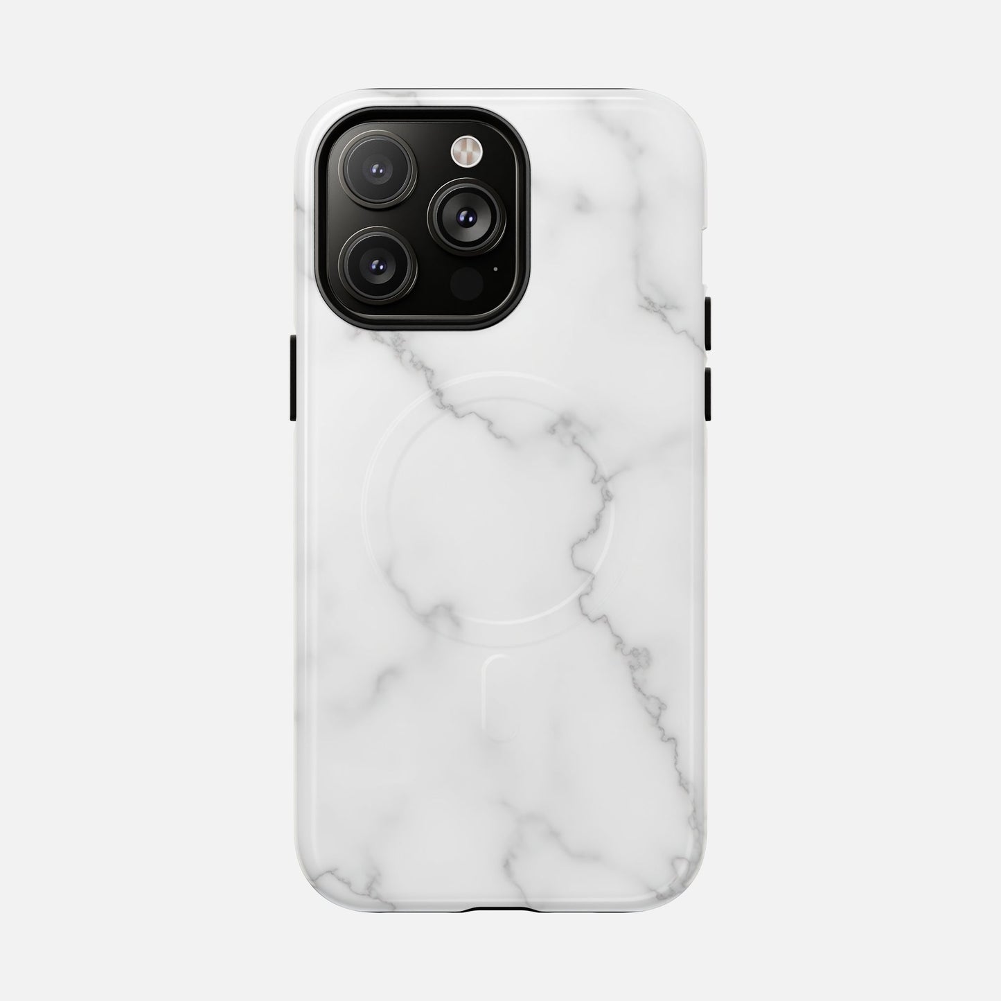 White Marble iPhone Case — Tough Magnetic | MagSafe Compatible