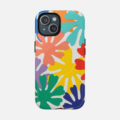 Colorful Tropical Leaves iPhone Case — Tough Magnetic | MagSafe Compatible