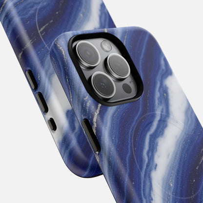Blue Agate iPhone Case — Tough Magnetic | MagSafe Compatible