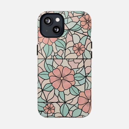 Pastel Floral Mosaic iPhone Case — Tough Magnetic | MagSafe Compatible