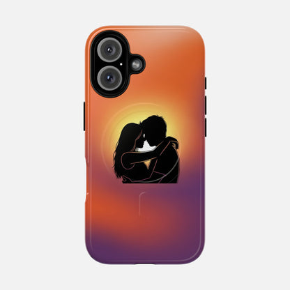 Romantic Sunset Silhouette Couple iPhone Case — Tough Magnetic | MagSafe Compatible