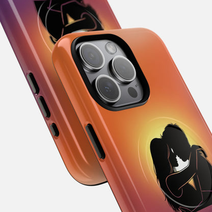 Romantic Sunset Silhouette Couple iPhone Case — Tough Magnetic | MagSafe Compatible
