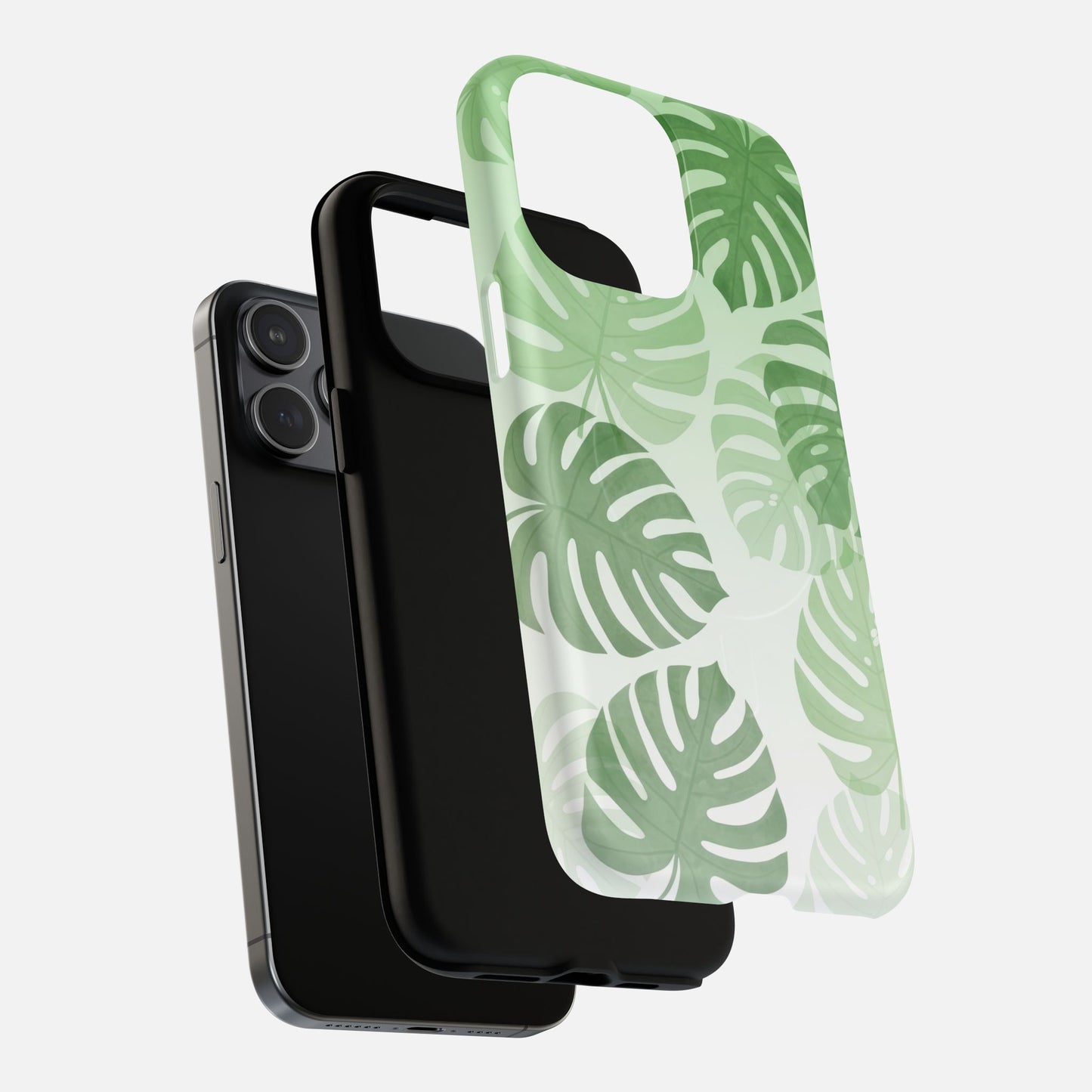 Green Monstera Leaf iPhone Case — Tough Magnetic | MagSafe Compatible