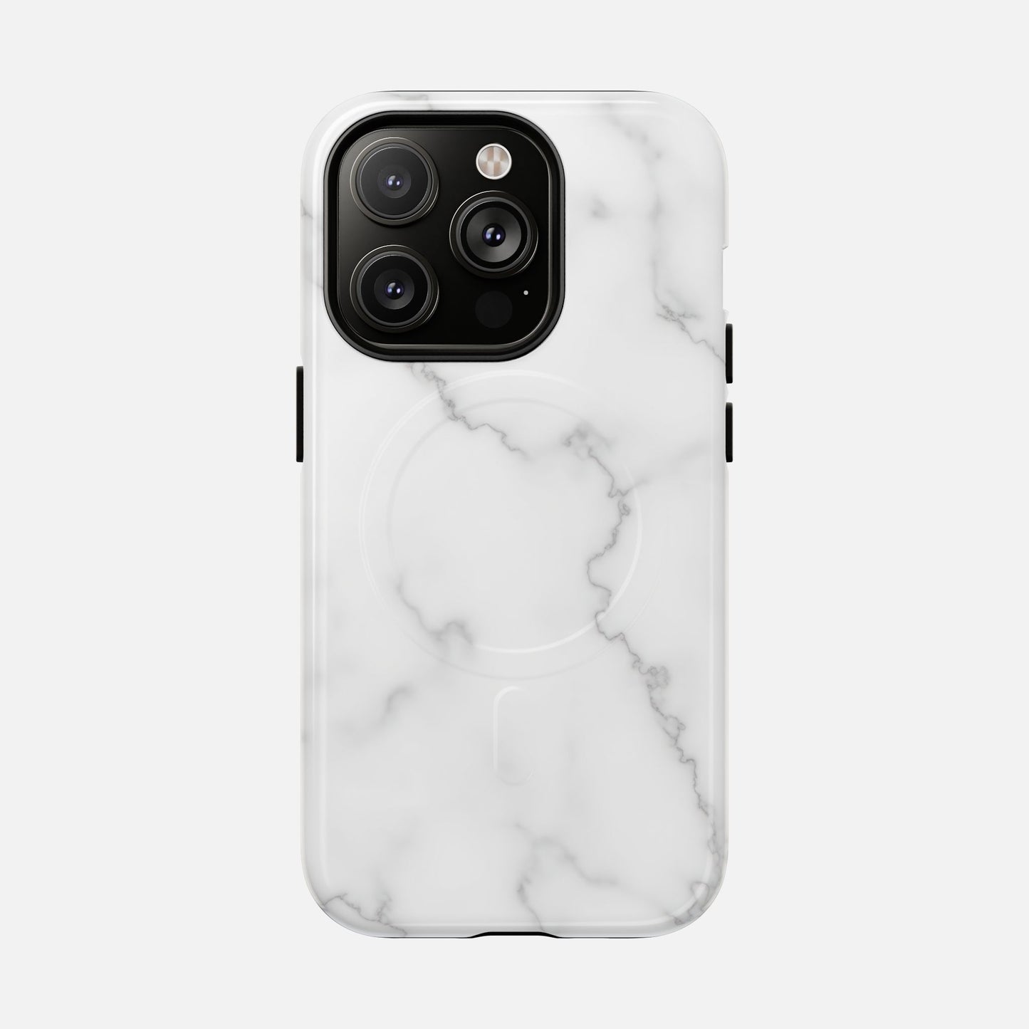 White Marble iPhone Case — Tough Magnetic | MagSafe Compatible