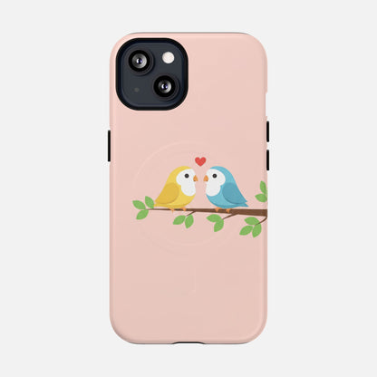 Cute Love Birds iPhone Case — Tough Magnetic | MagSafe Compatible