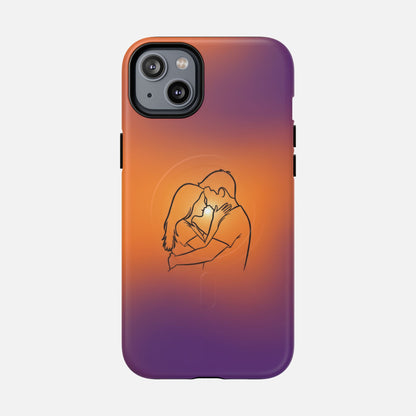 Romantic Sunset Couple iPhone Case — Tough Magnetic | MagSafe Compatible