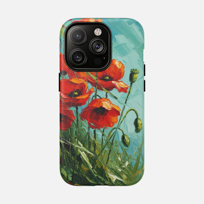 Poppy Field Tough Magnetic Phone Case iPhone 14 Pro Matte Phone Case
