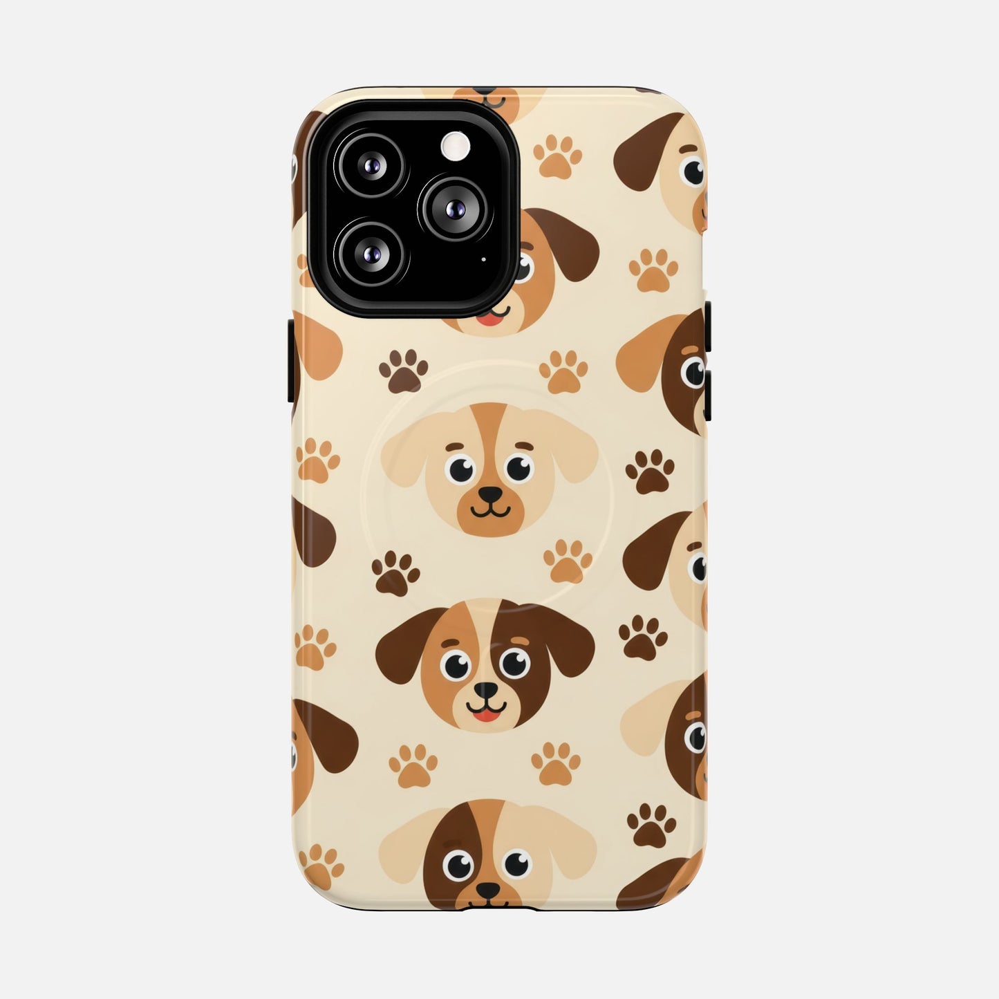 Cute Cartoon Puppy Paw Tough Magnetic Phone Case iPhone 13 Pro Max Glossy Phone Case
