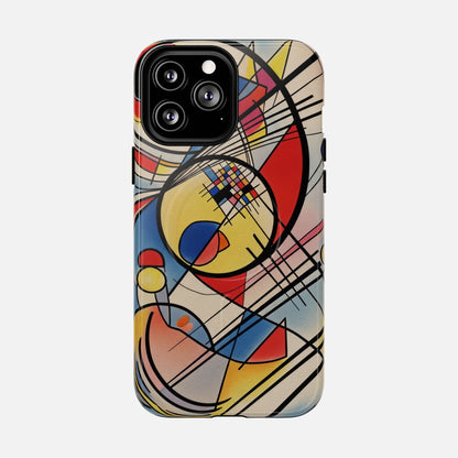 Abstract Geometric Phone Case — Colorful Modern Art Tough Magnetic Case iPhone 13 Pro Max Glossy Phone Case