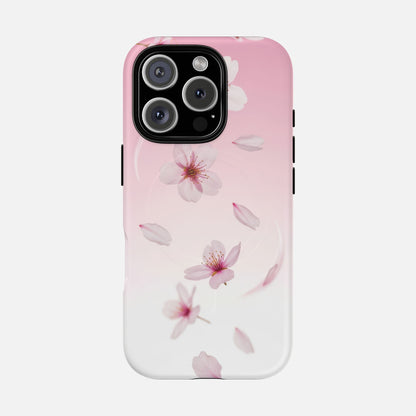 Pink Cherry Blossom iPhone Case — Tough Magnetic | MagSafe Compatible