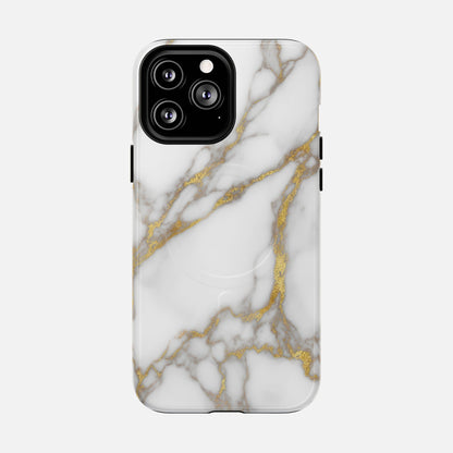 Marble Gold iPhone Case — Tough Magnetic | MagSafe Compatible