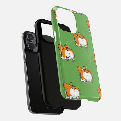Cute Corgi Bum iPhone Case — Tough Magnetic | MagSafe Compatible