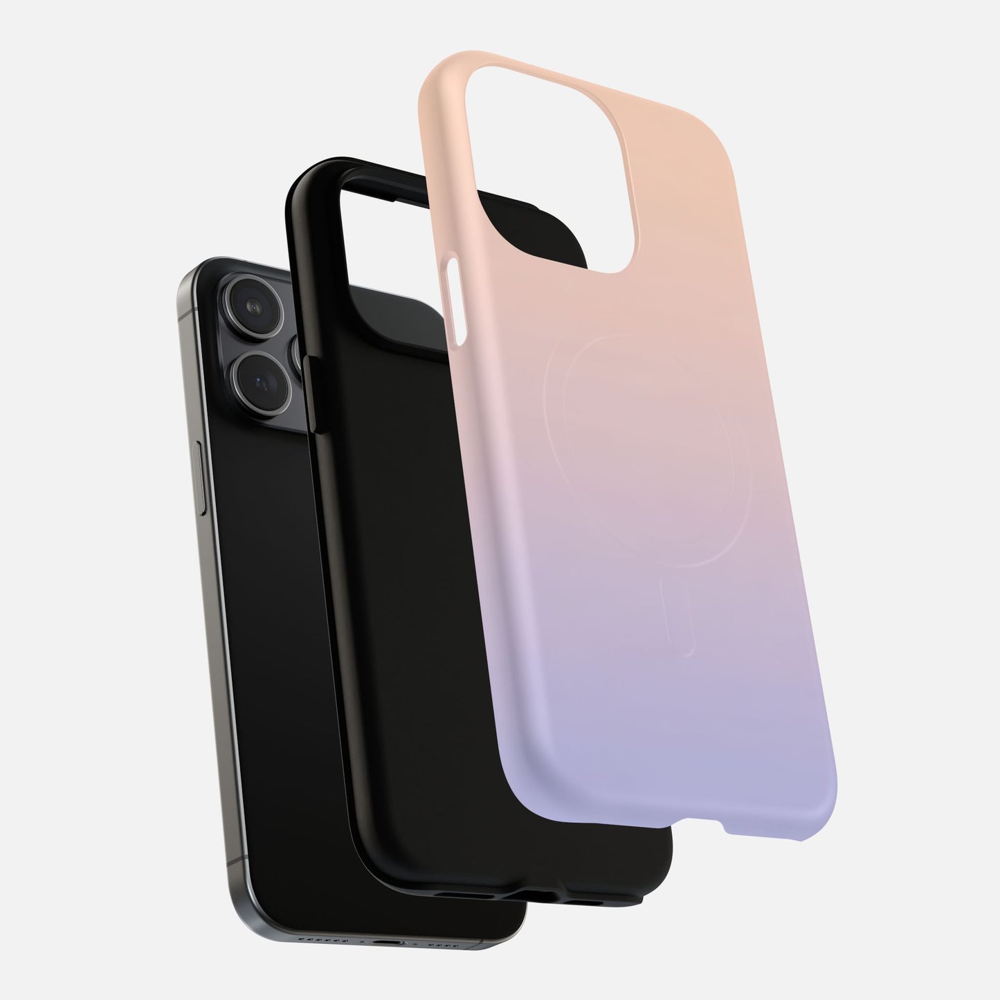 Gradient With Rose Gold to Lavender iPhone Case — Tough Magnetic | MagSafe Compatible