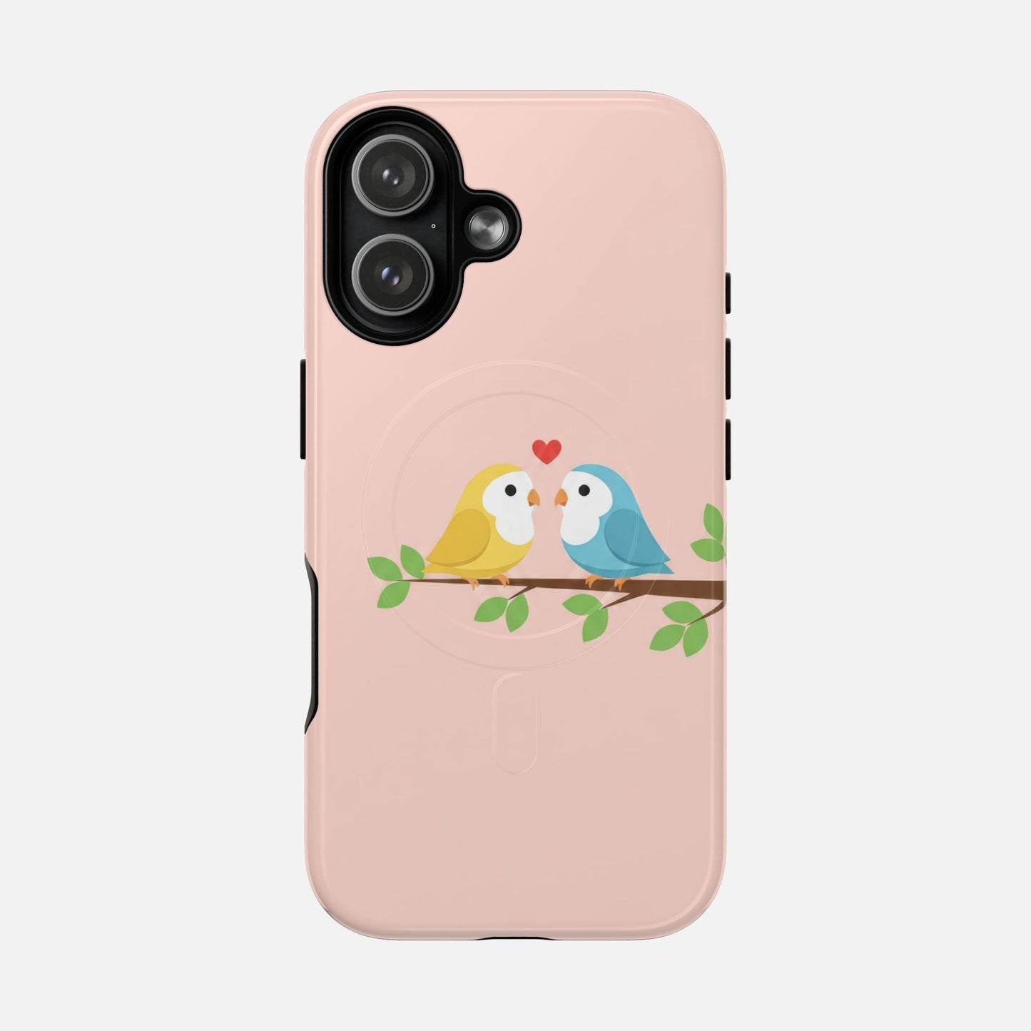 Cute Love Birds iPhone Case — Tough Magnetic | MagSafe Compatible