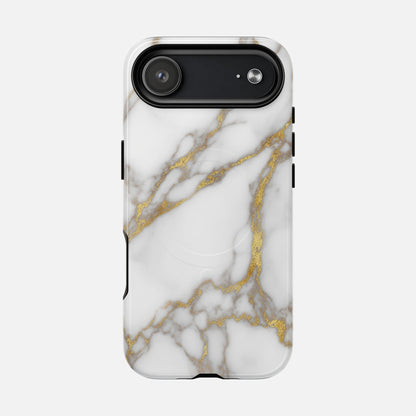 Marble Gold iPhone Case — Tough Magnetic | MagSafe Compatible
