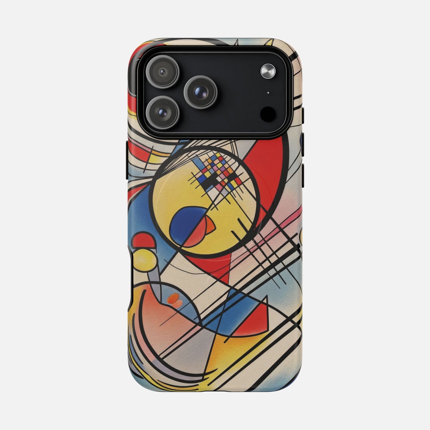 Abstract Geometric Phone Case — Colorful Modern Art Tough Magnetic Case iPhone 17 Pro Max Matte Phone Case