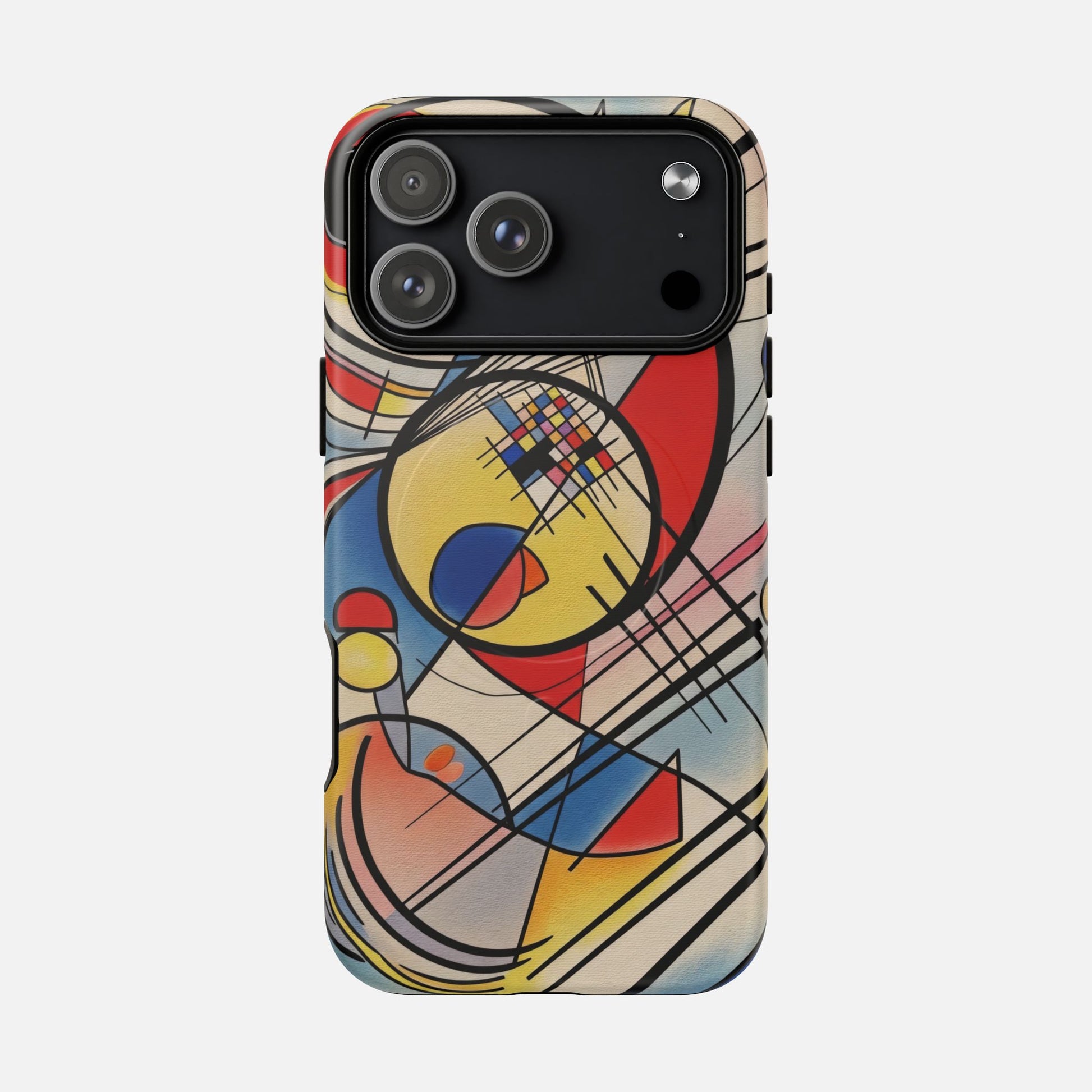 Abstract Geometric Phone Case — Colorful Modern Art Tough Magnetic Case iPhone 17 Pro Max Matte Phone Case