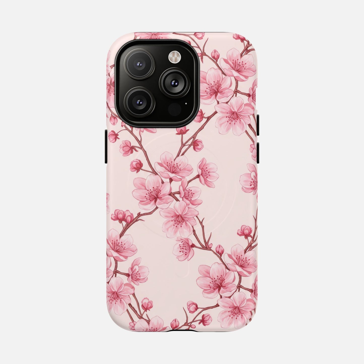 Pink Cherry Blossom iPhone Case — Tough Magnetic | MagSafe Compatible