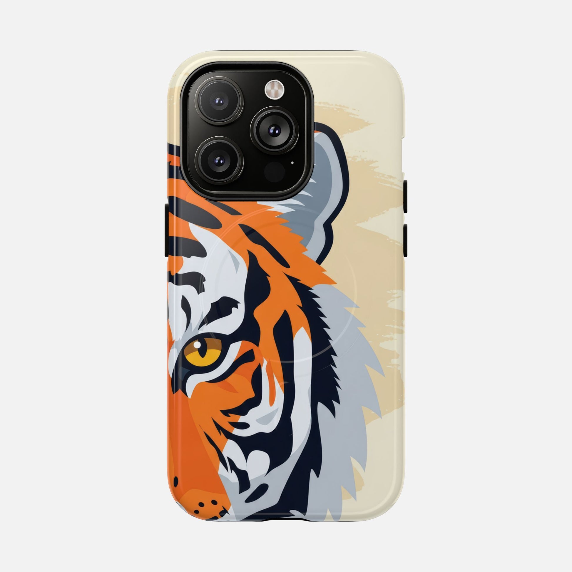 Tiger Face Magnetic Phone Case — Tough Protective Magnetic Cover iPhone 14 Pro Glossy Phone Case