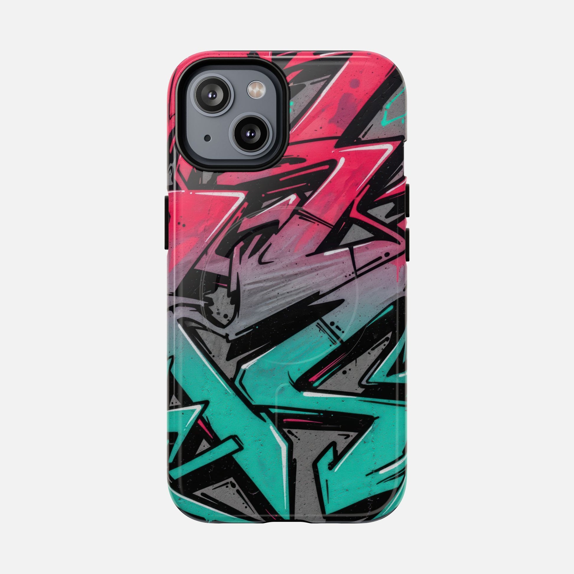 Graffiti Street Art Tough Magnetic Phone Case iPhone 14 Glossy Phone Case