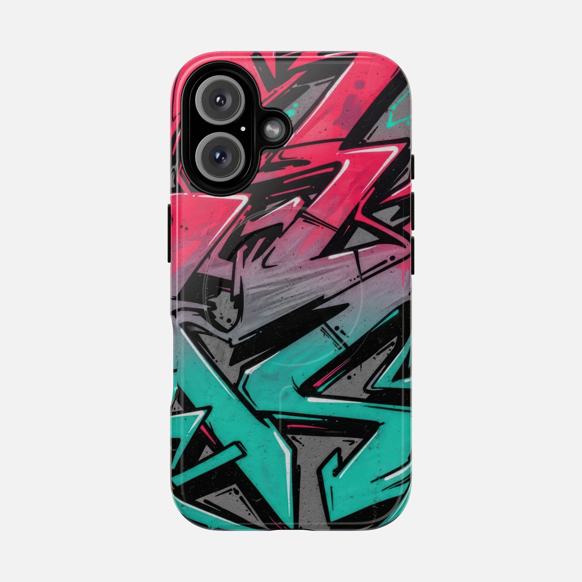 Graffiti Street Art Tough Magnetic Phone Case iPhone 16 Glossy Phone Case