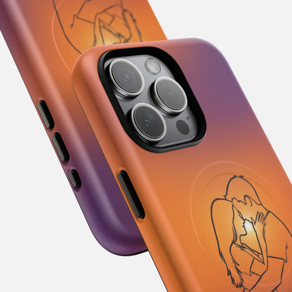Romantic Sunset Couple iPhone Case — Tough Magnetic | MagSafe Compatible