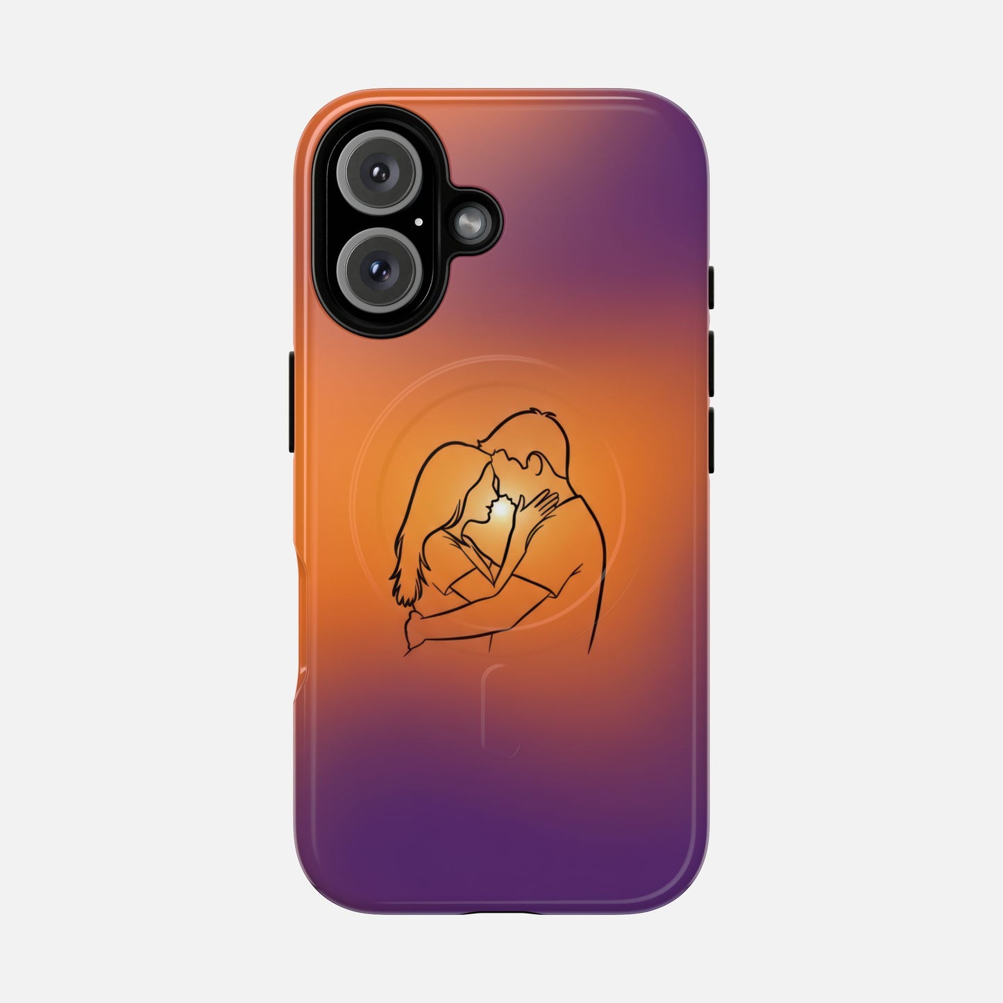 Romantic Sunset Couple iPhone Case — Tough Magnetic | MagSafe Compatible