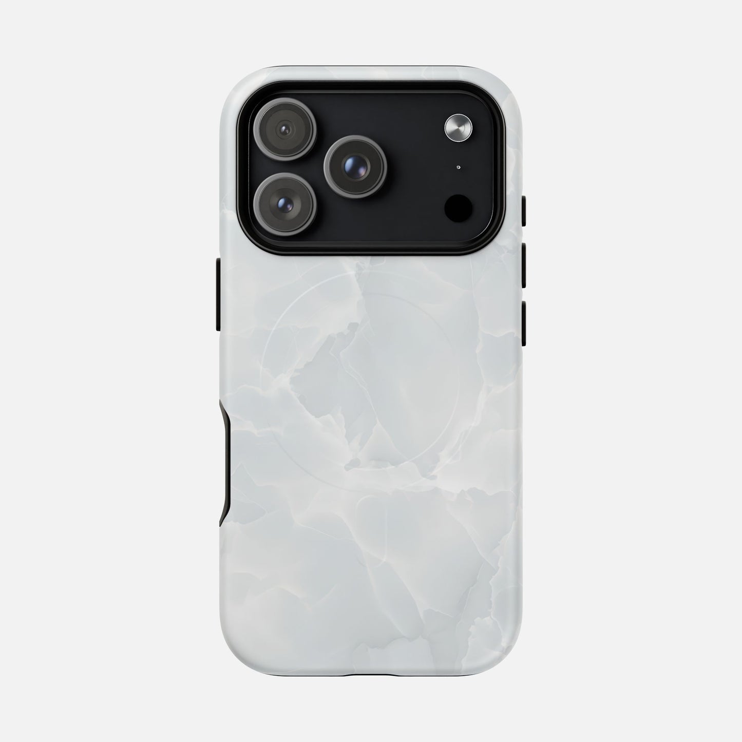 Marble White iPhone Case — Tough Magnetic | MagSafe Compatible