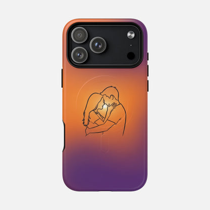 Romantic Sunset Couple iPhone Case — Tough Magnetic | MagSafe Compatible