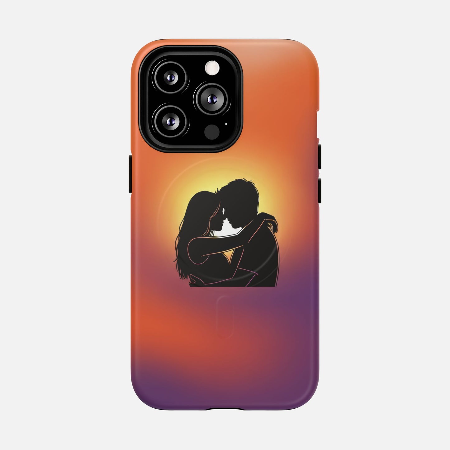 Romantic Sunset Silhouette Couple iPhone Case — Tough Magnetic | MagSafe Compatible