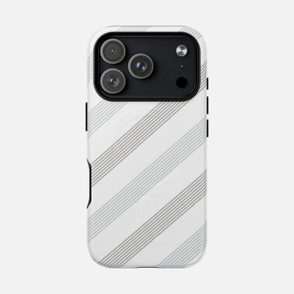 Minimal Diagonal Stripe iPhone Case — Tough Magnetic | MagSafe Compatible