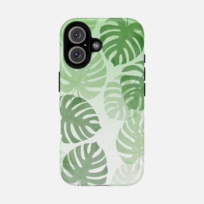 Green Monstera Leaf iPhone Case — Tough Magnetic | MagSafe Compatible