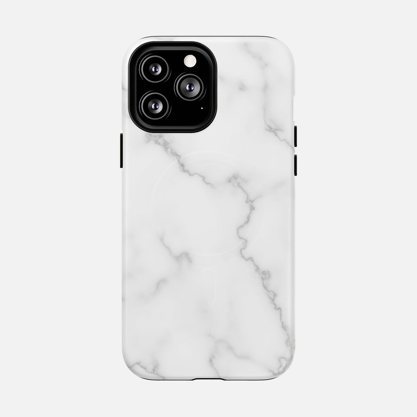 White Marble iPhone Case — Tough Magnetic | MagSafe Compatible