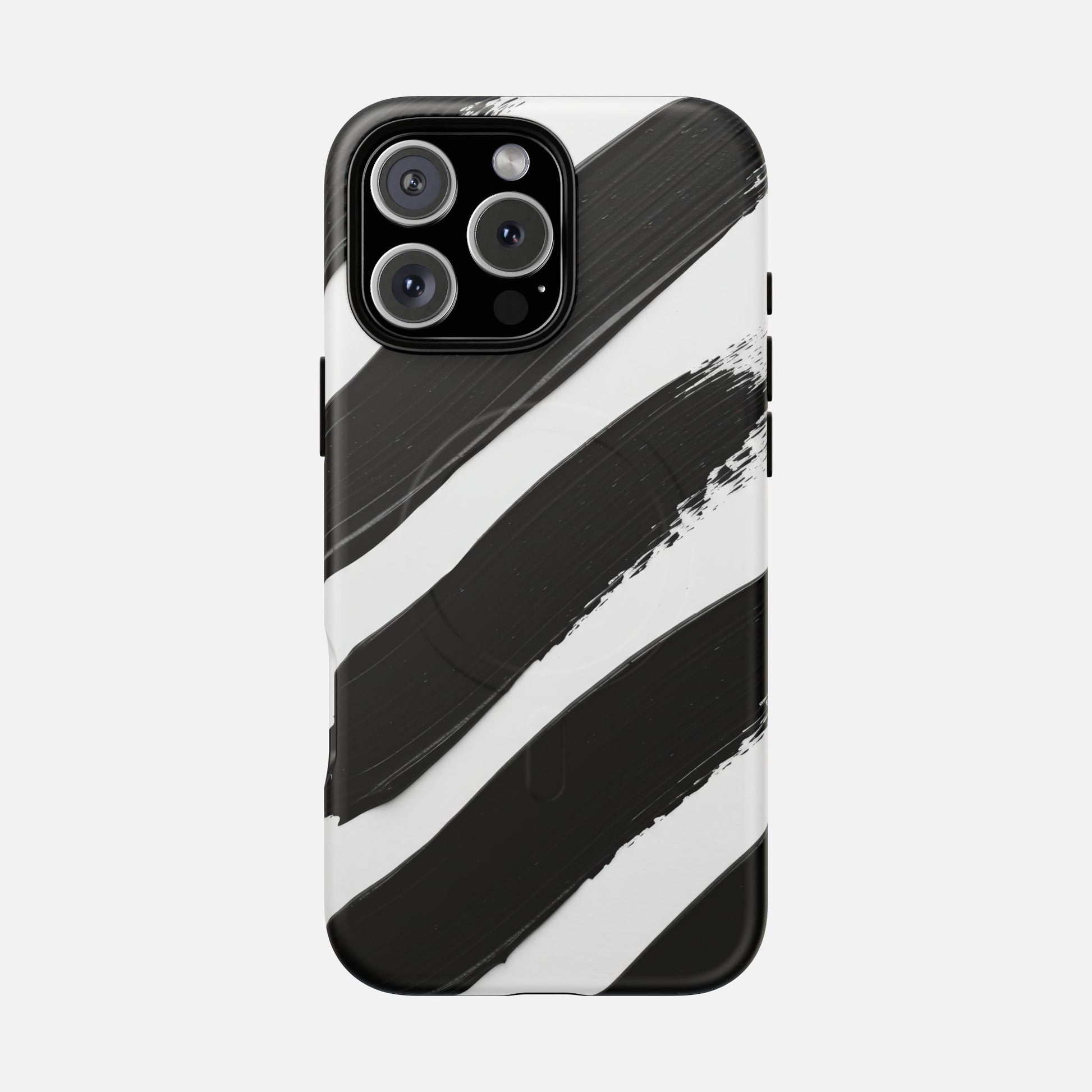 Abstract Black Brushstroke Magnetic Phone Case iPhone 16 Pro Max Matte Phone Case