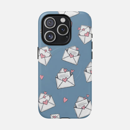 Love Letter Envelopes Pattern iPhone Case — Tough Magnetic | MagSafe Compatible