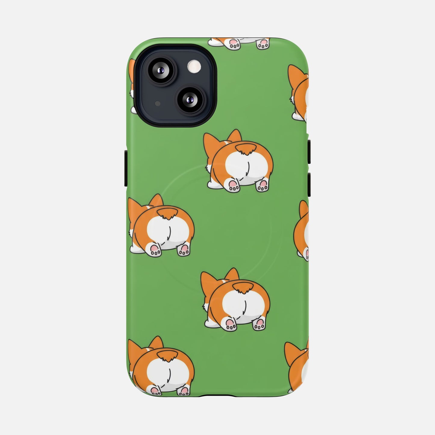 Corgi Bum Magnetic Tough Case — Cute Cartoon Dog Phone Cover iPhone 13 Matte Phone Case