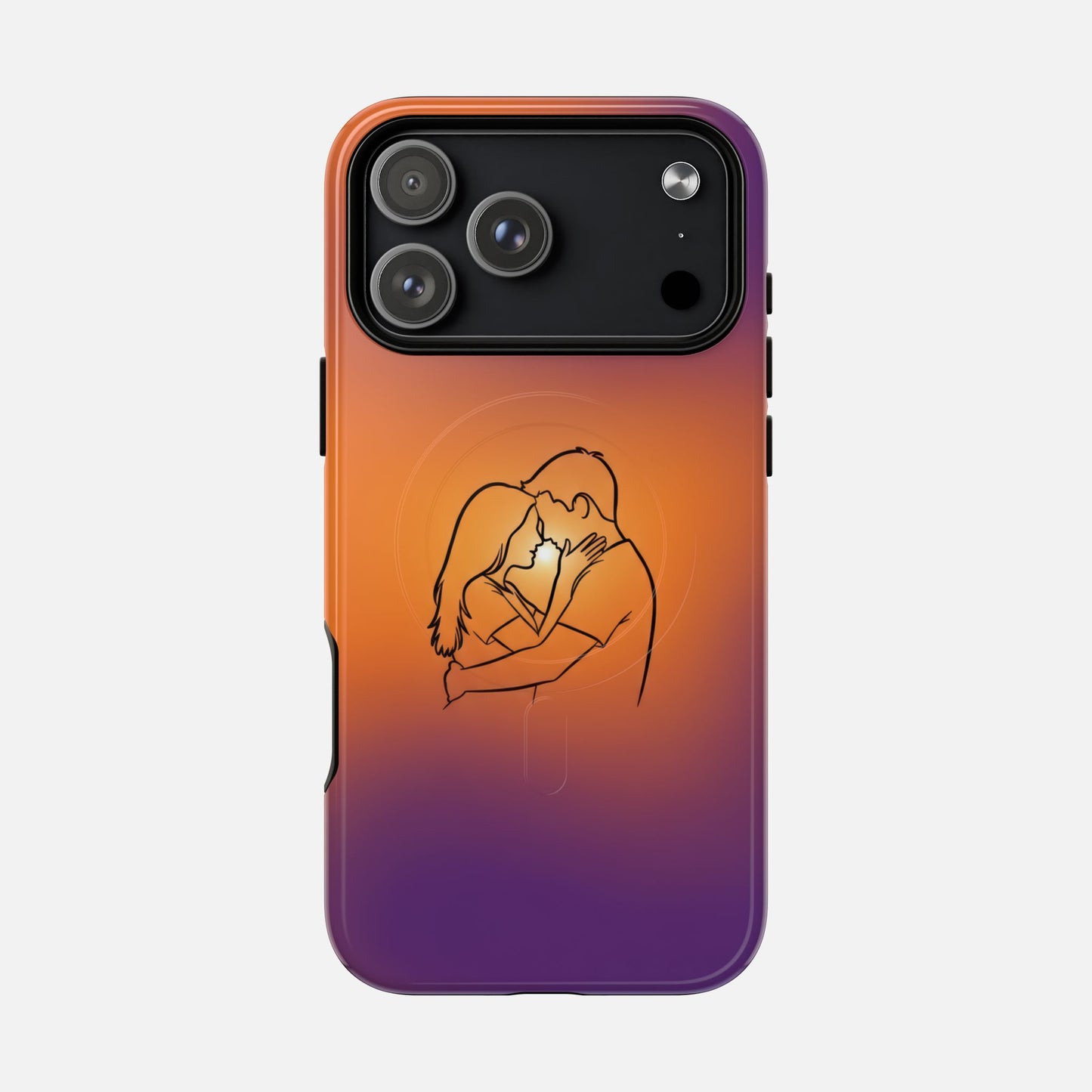 Romantic Sunset Couple iPhone Case — Tough Magnetic | MagSafe Compatible