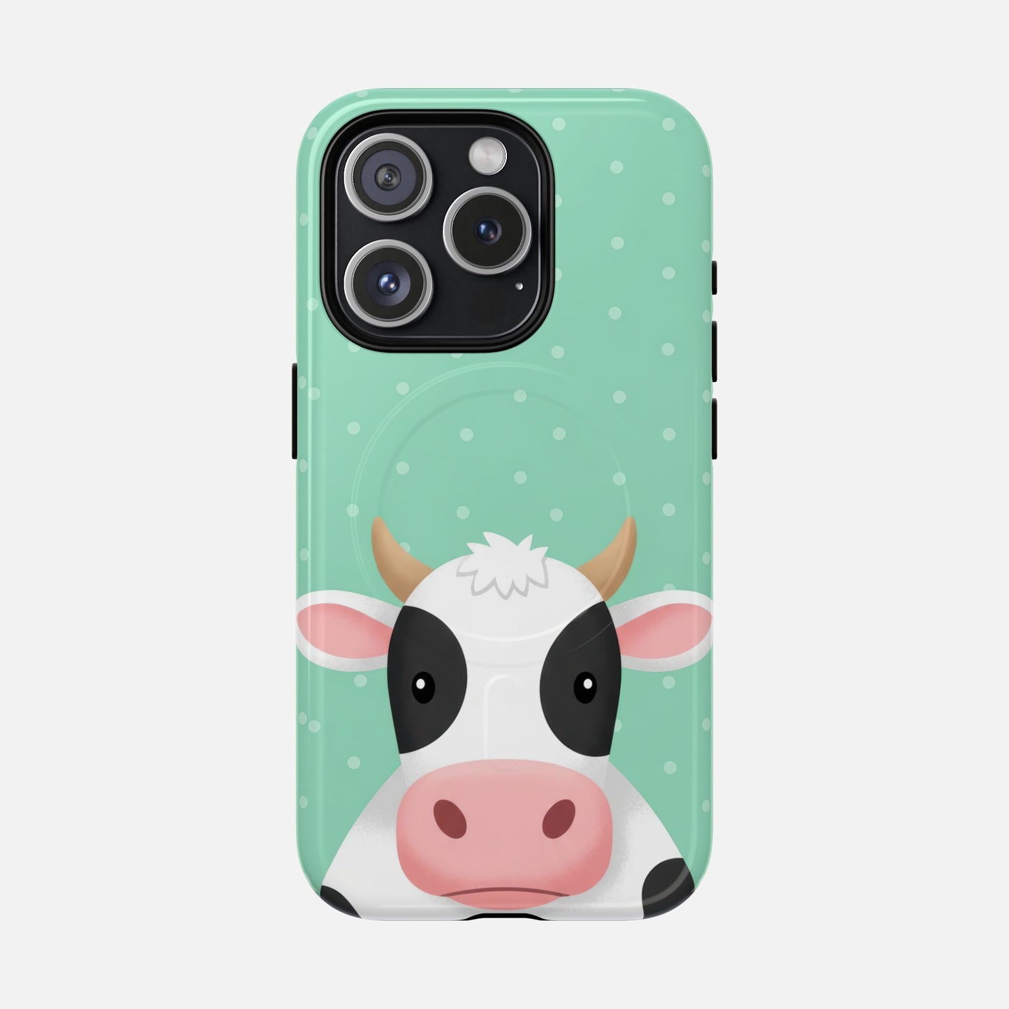 Cow Cartoon iPhone Case — Tough Magnetic | MagSafe Compatible
