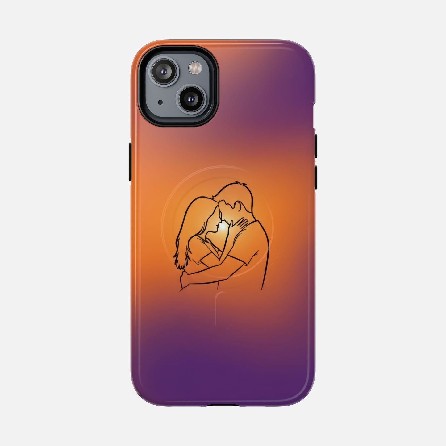 Romantic Sunset Couple iPhone Case — Tough Magnetic | MagSafe Compatible