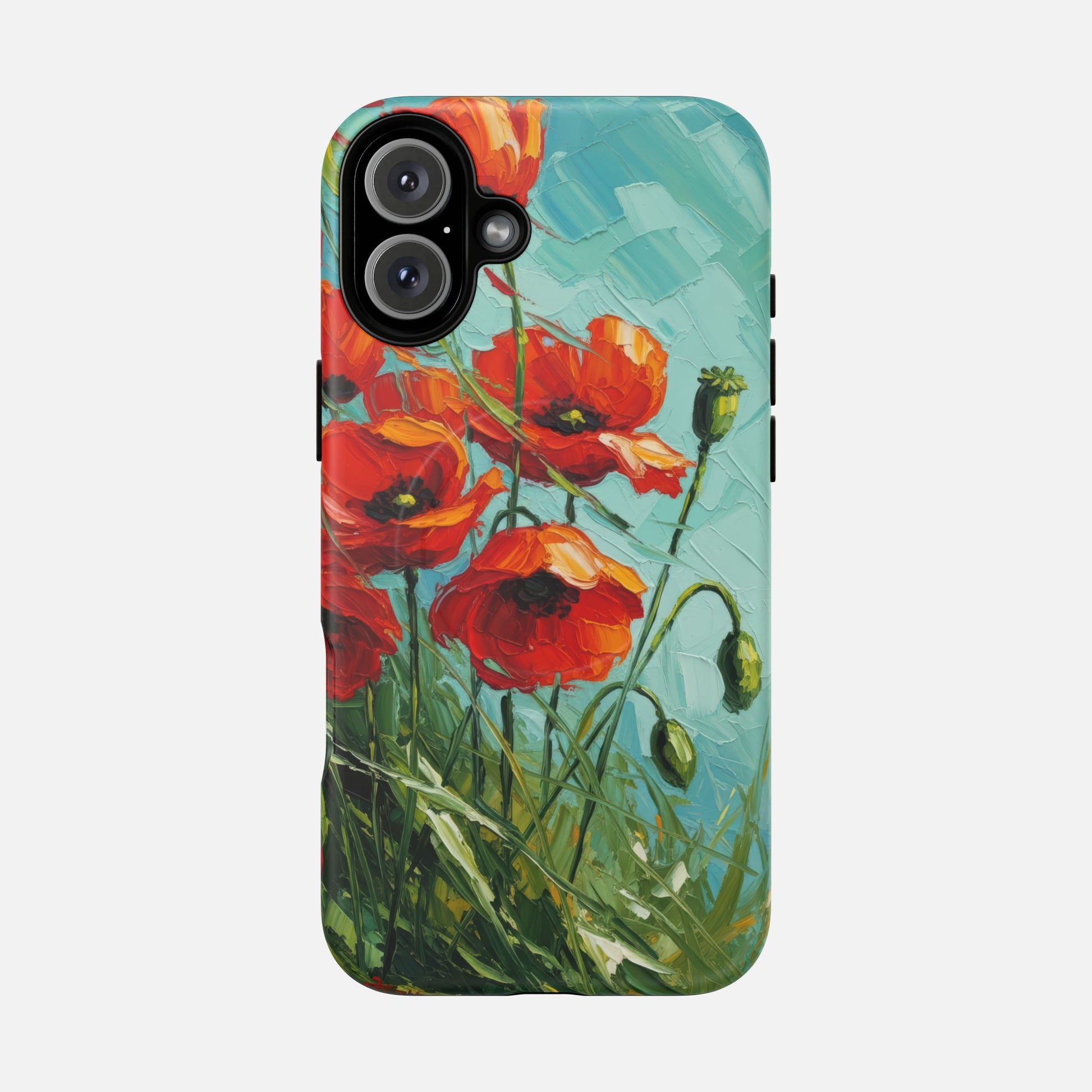 Poppy Field Tough Magnetic Phone Case iPhone 16 Plus Matte Phone Case