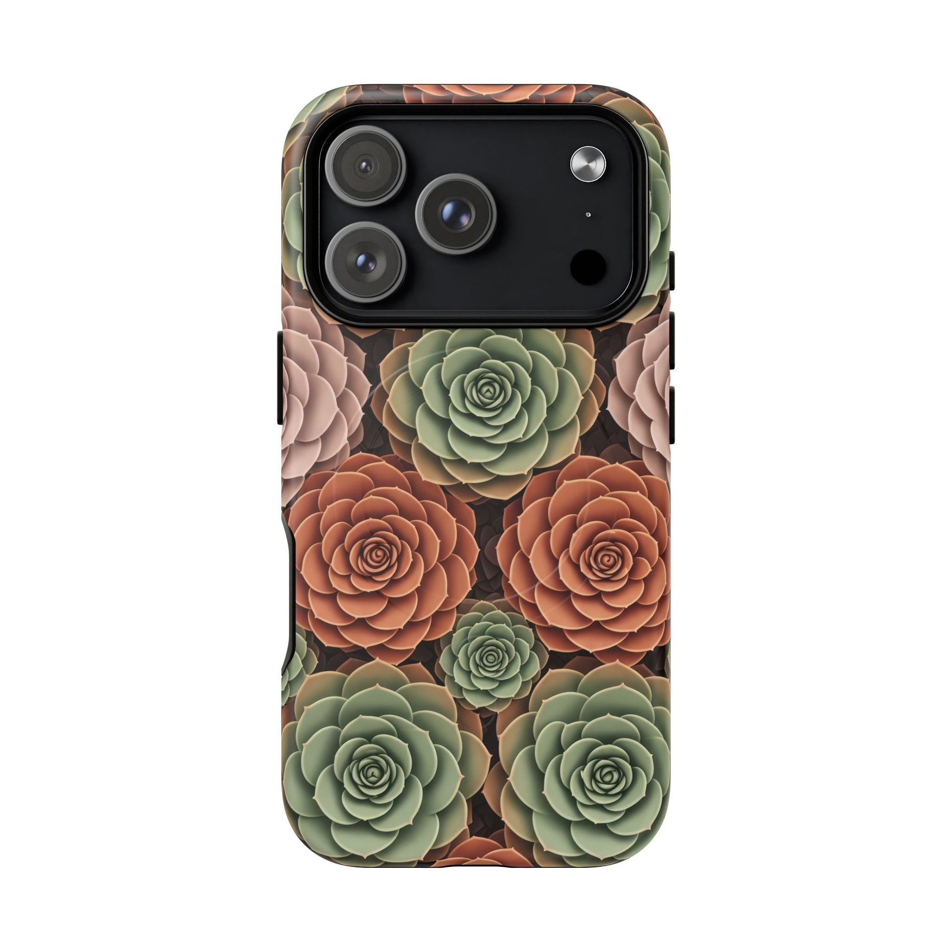 Magnetic Tough Case — Autumn Succulent Floral Phone Cover iPhone 17 Pro Matte Phone Case