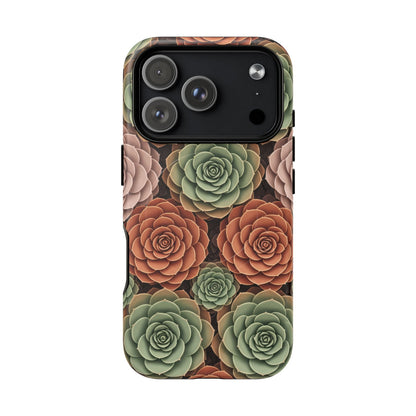 Magnetic Tough Case — Autumn Succulent Floral Phone Cover iPhone 17 Pro Matte Phone Case