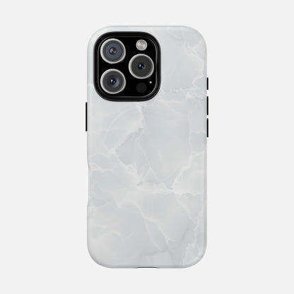 Marble White iPhone Case — Tough Magnetic | MagSafe Compatible