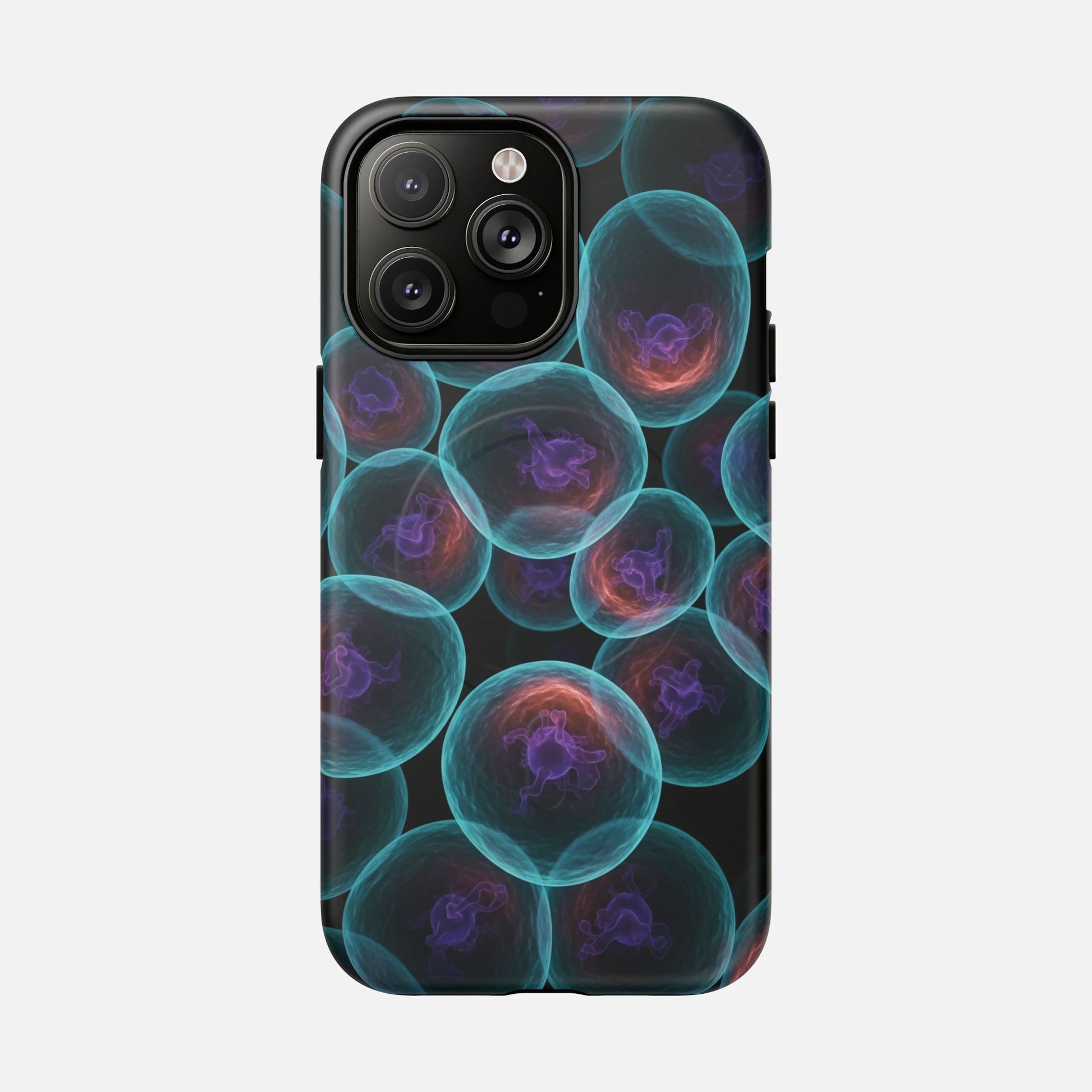 Abstract Neon Bubbles Magnetic Phone Case — Protective Tough Magnetic iPhone Cover iPhone 14 Pro Max Matte Phone Case